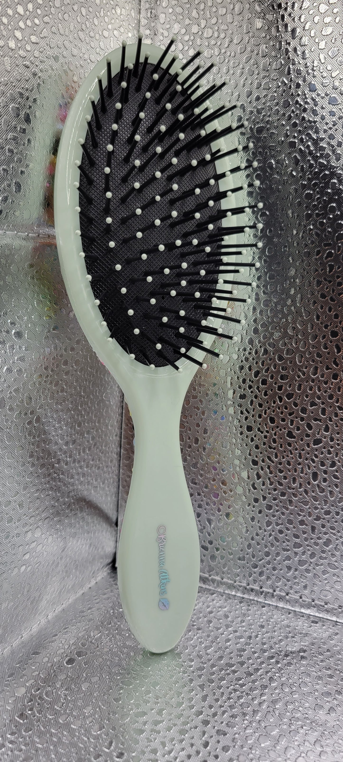 Bling Bedazzled smooth and detangle hair brush for women, girl, wet/dry hair. SpongeBob theme