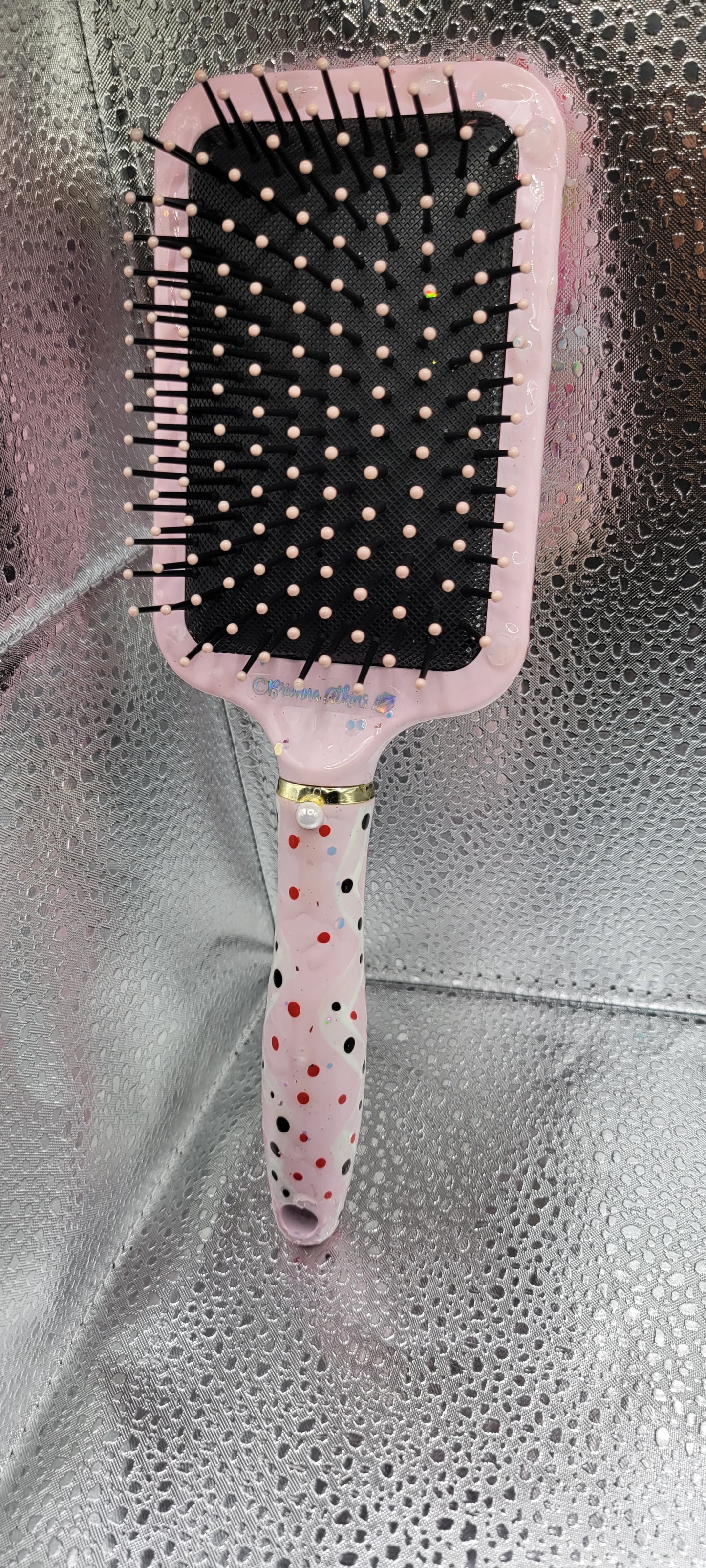 Custom bedazzled hair brush smooth and detangle hair brush for women, girl, wet/dry hair